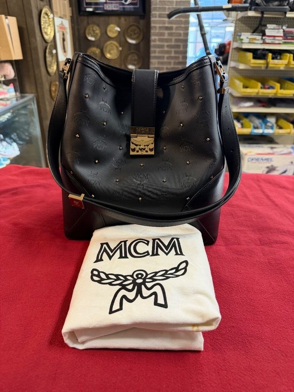 MCM Coated Canvas Claudia studs crossbody Mini SPB-TS 354708